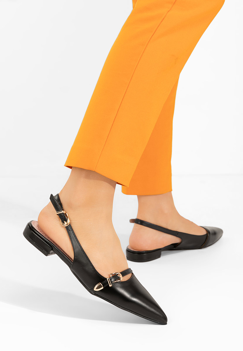 Pantofi slingback Elyssa negrii