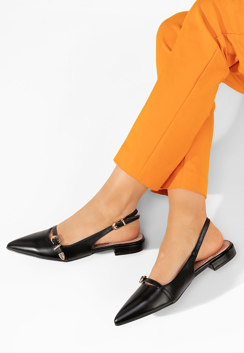 Pantofi slingback Elyssa negrii