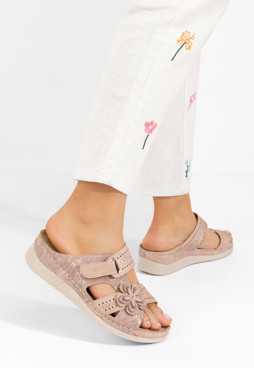 Papuci cu talpa ortopedica Violette roz