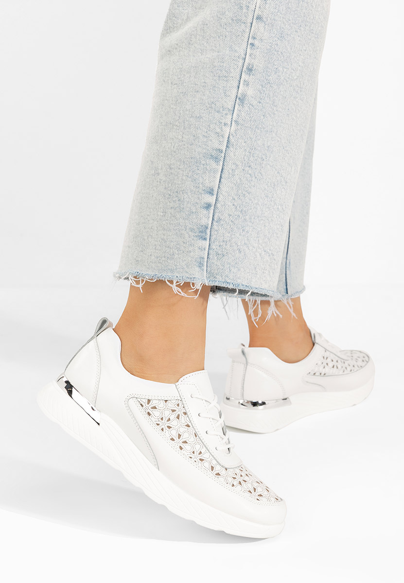 Sneakers dama piele Calyse albi
