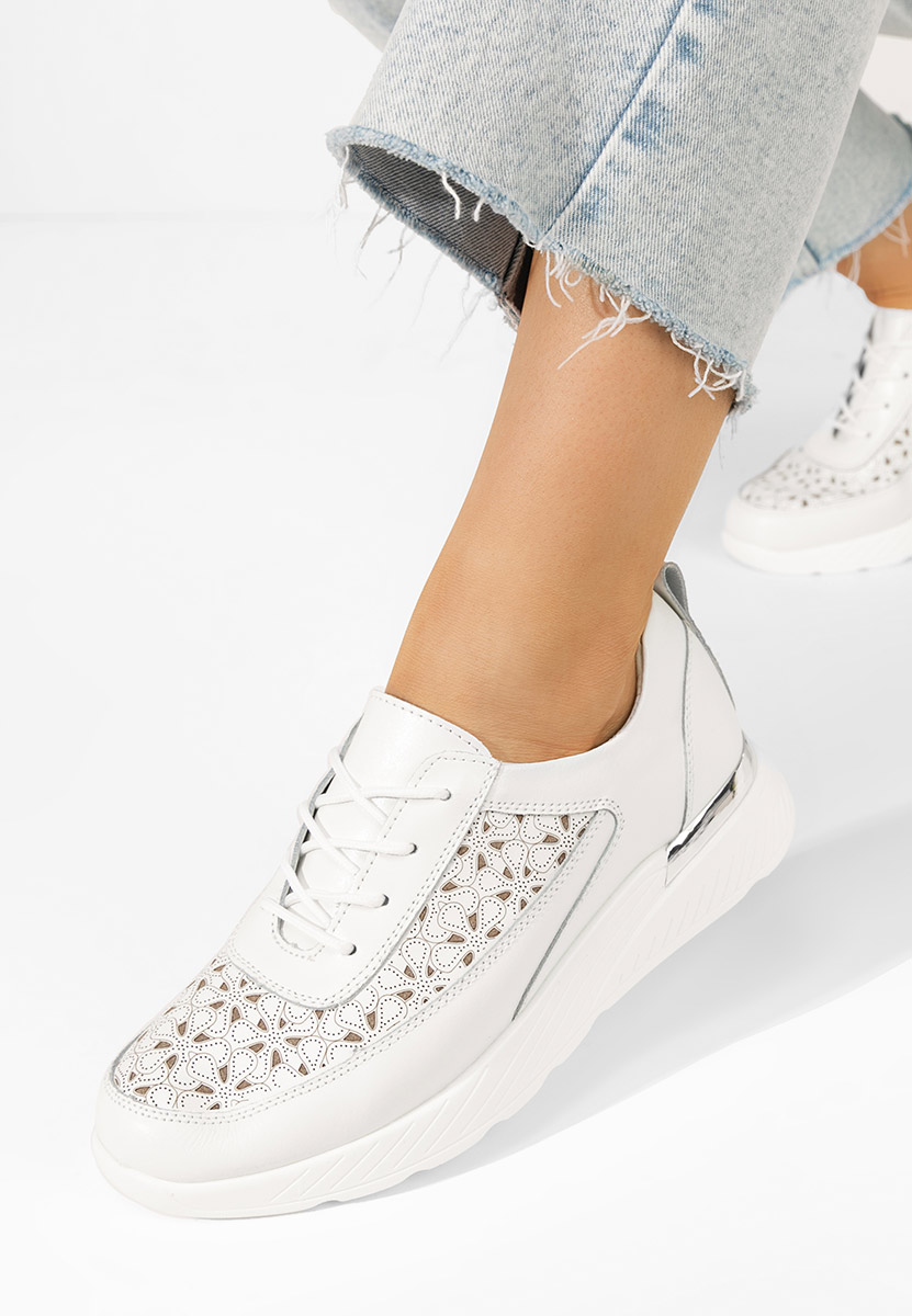 Sneakers dama piele Calyse albi