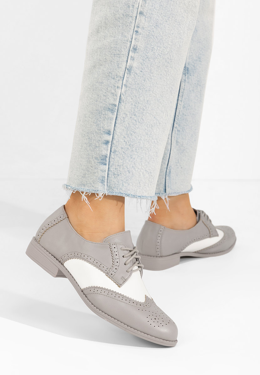 Pantofi oxford dama Nemara gri