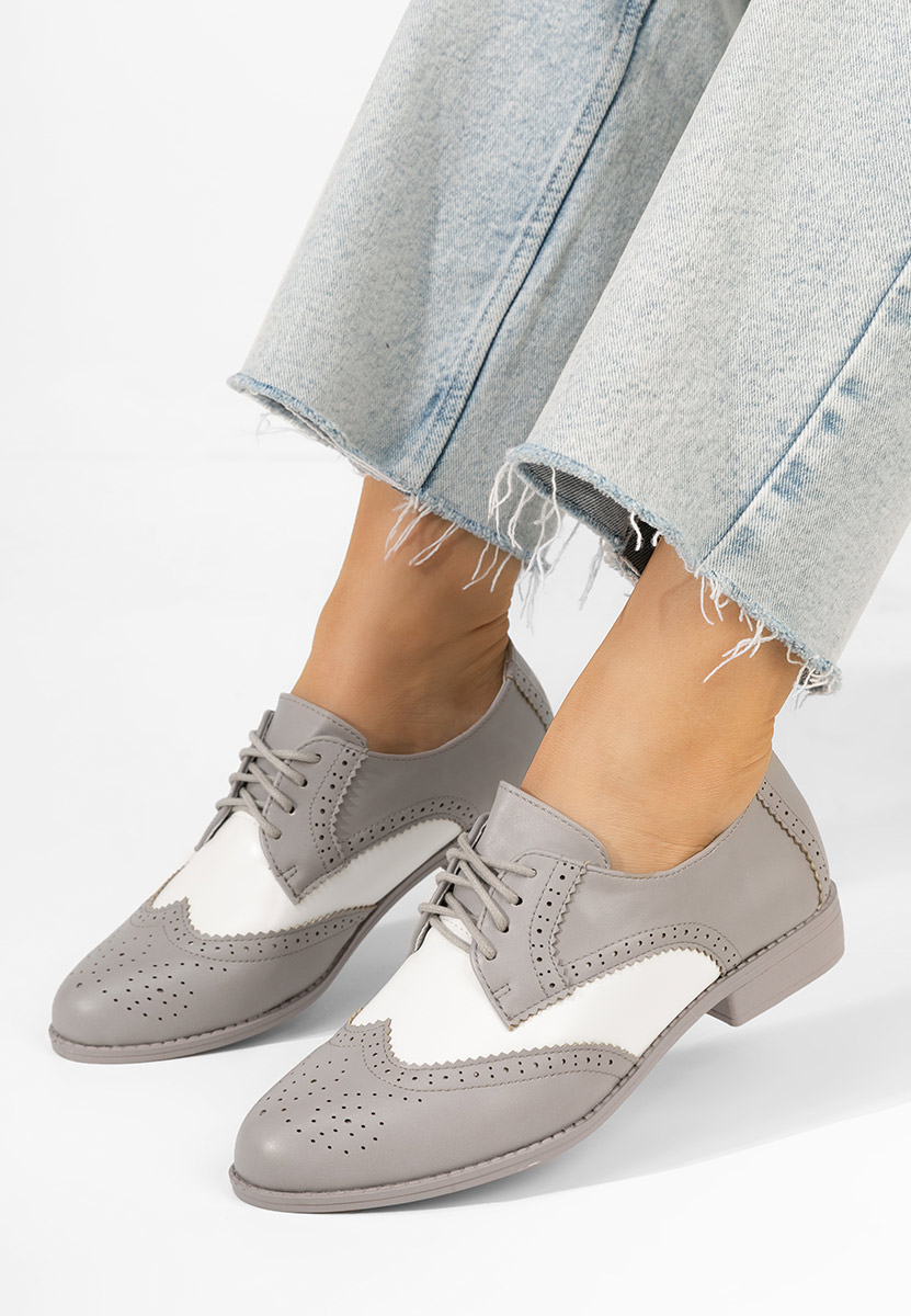 Pantofi oxford dama Nemara gri