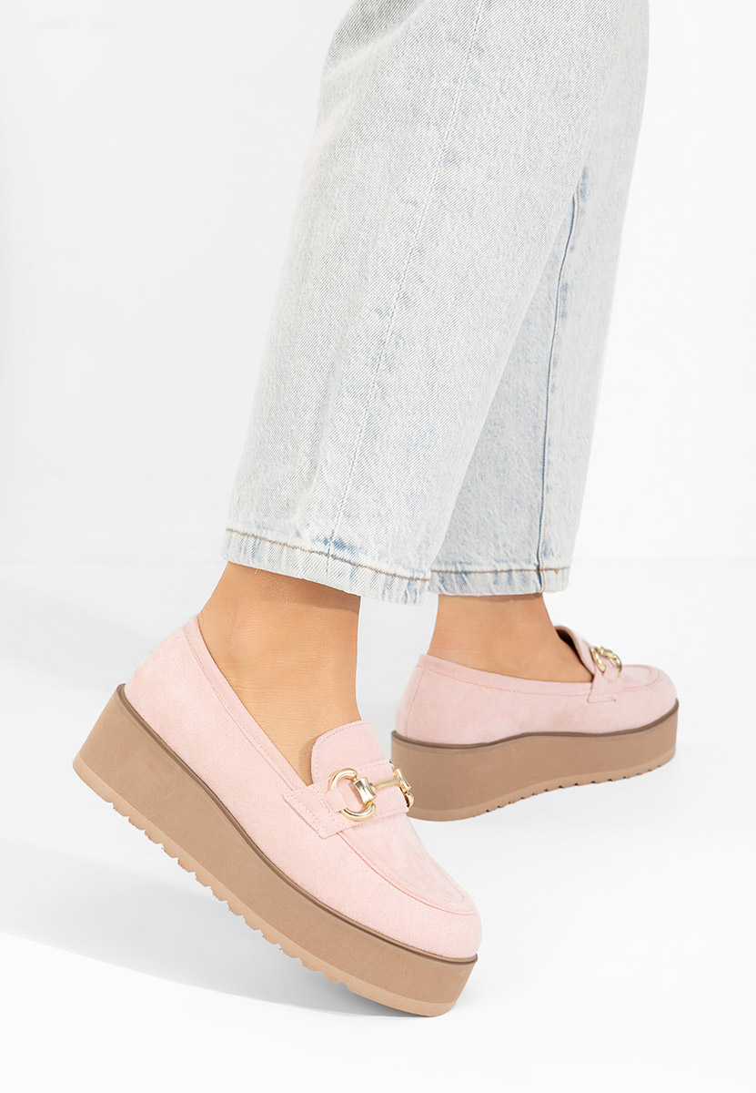 Mocasini cu platforma Leondra V3 roz