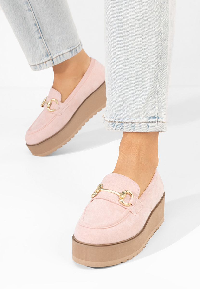 Mocasini cu platforma Leondra V3 roz