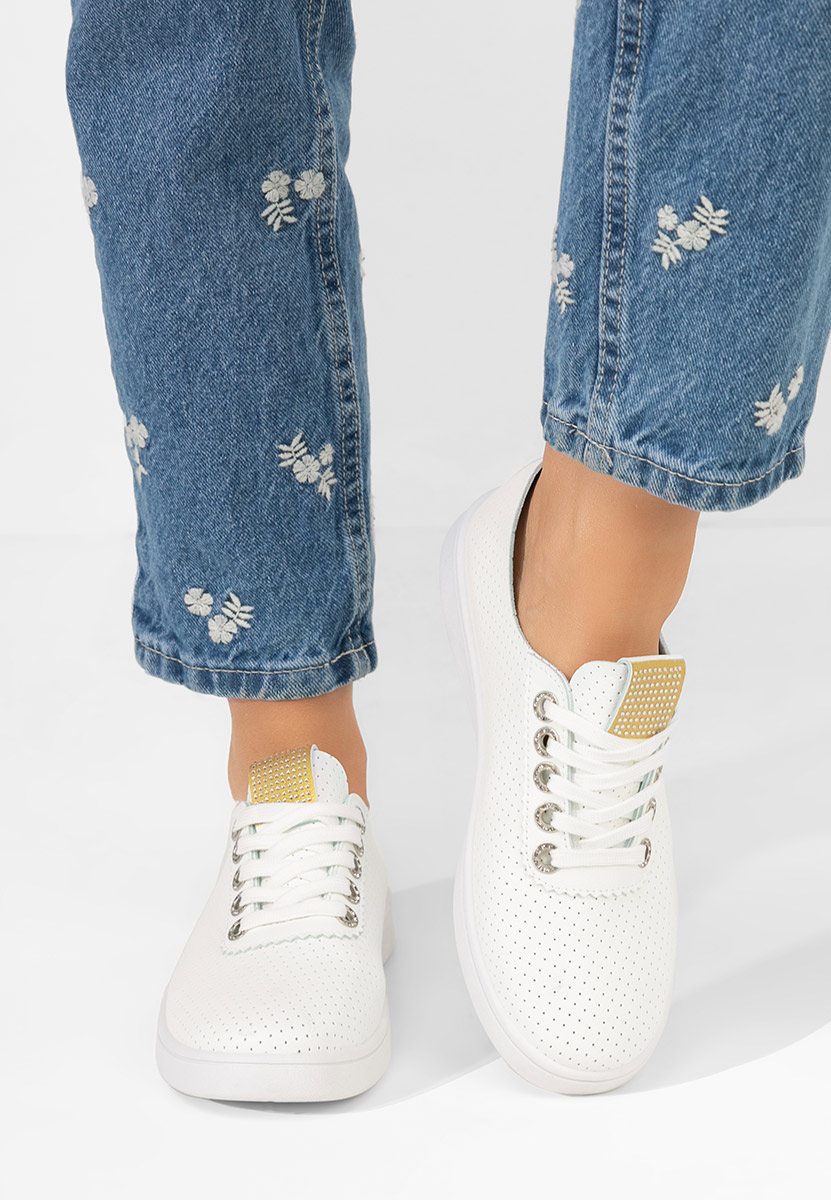 Pantofi casual dama Capricia V8 albi