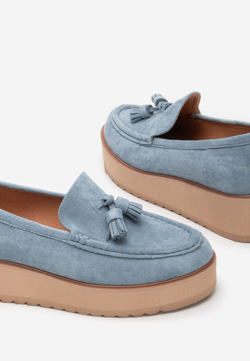 Mocasini cu platforma Leondra V3 albastri