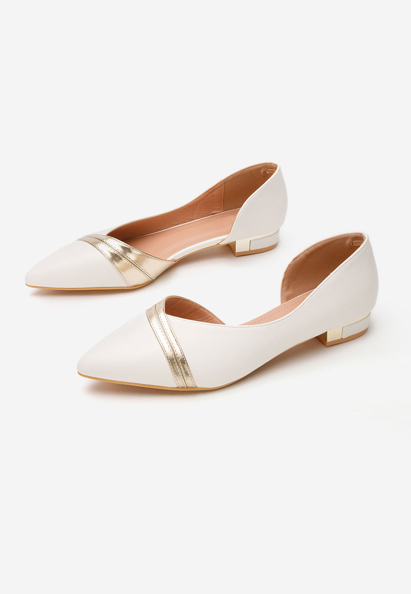 Pantofi cu toc mic Jutta albi