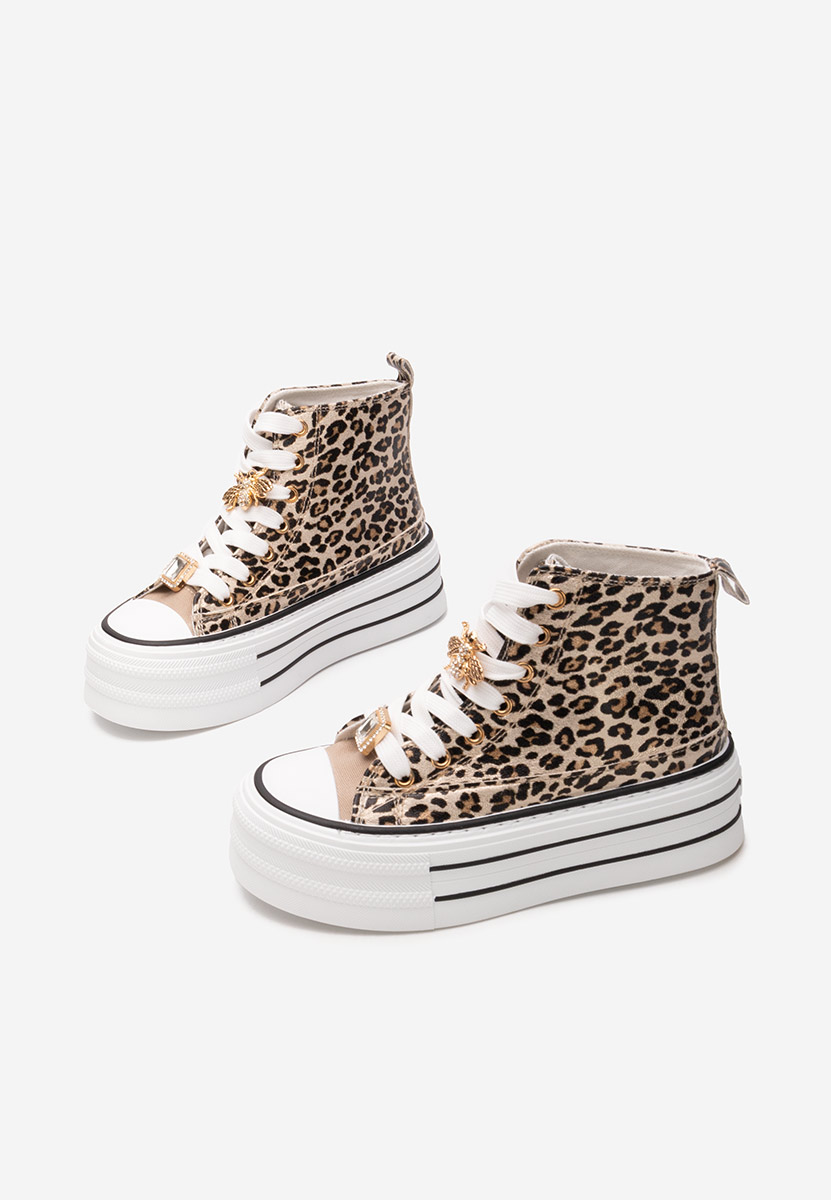 Tenisi cu platformă Trixy leopard