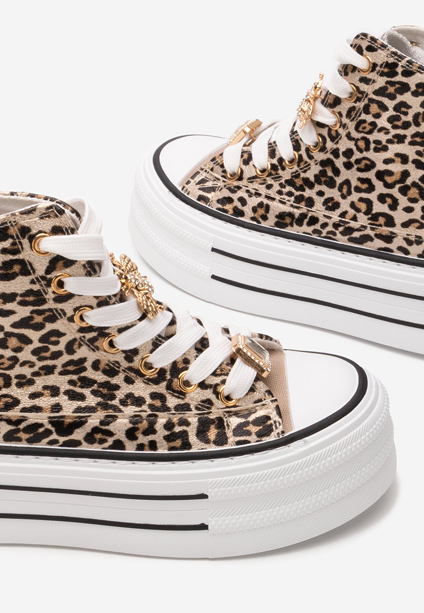 Tenisi cu platformă Trixy leopard