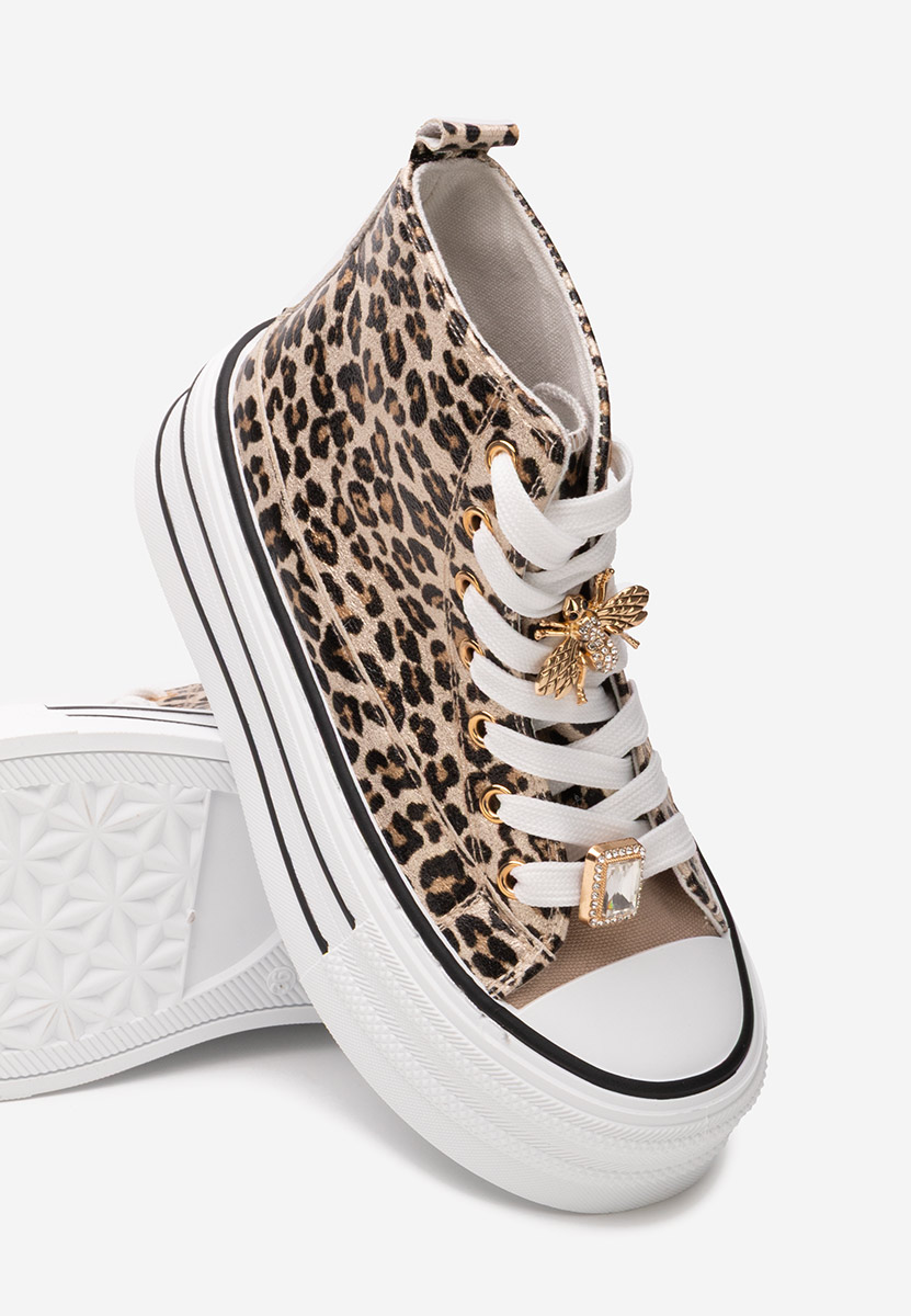 Tenisi cu platformă Trixy leopard