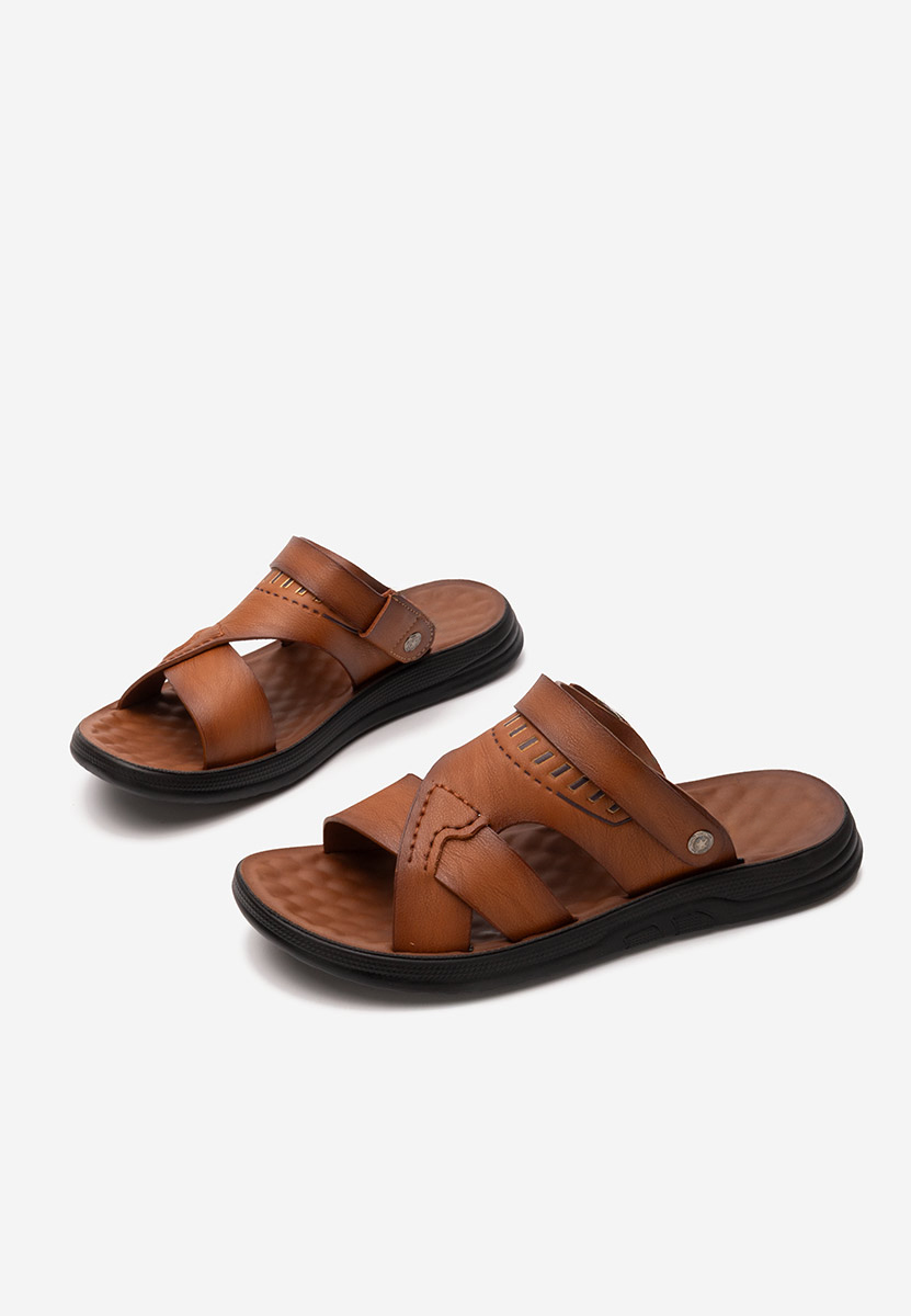 Papuci barbati Franko camel