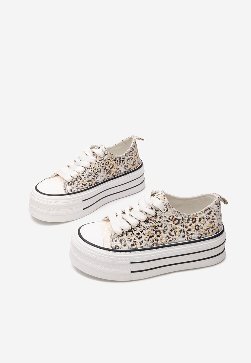 Tenisi cu platformă Nedra animal print