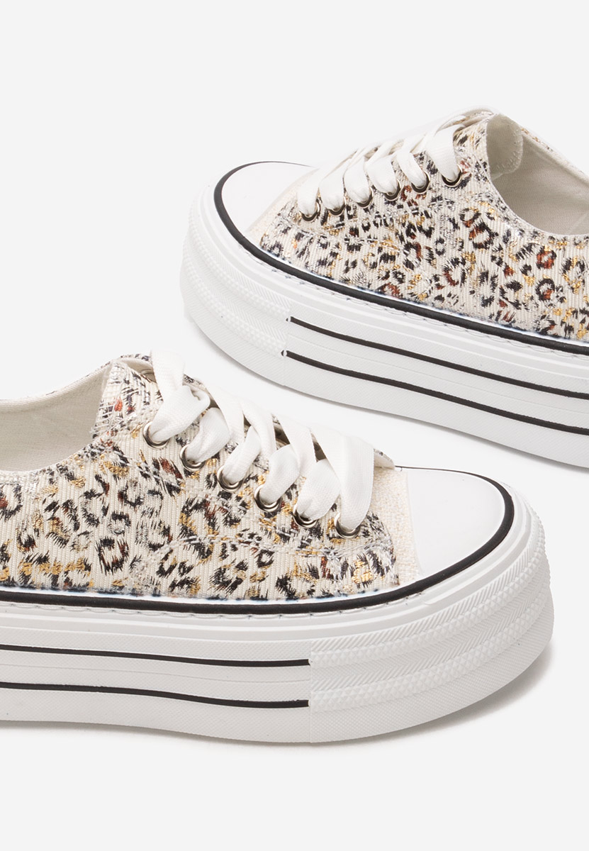 Tenisi cu platformă Nedra animal print