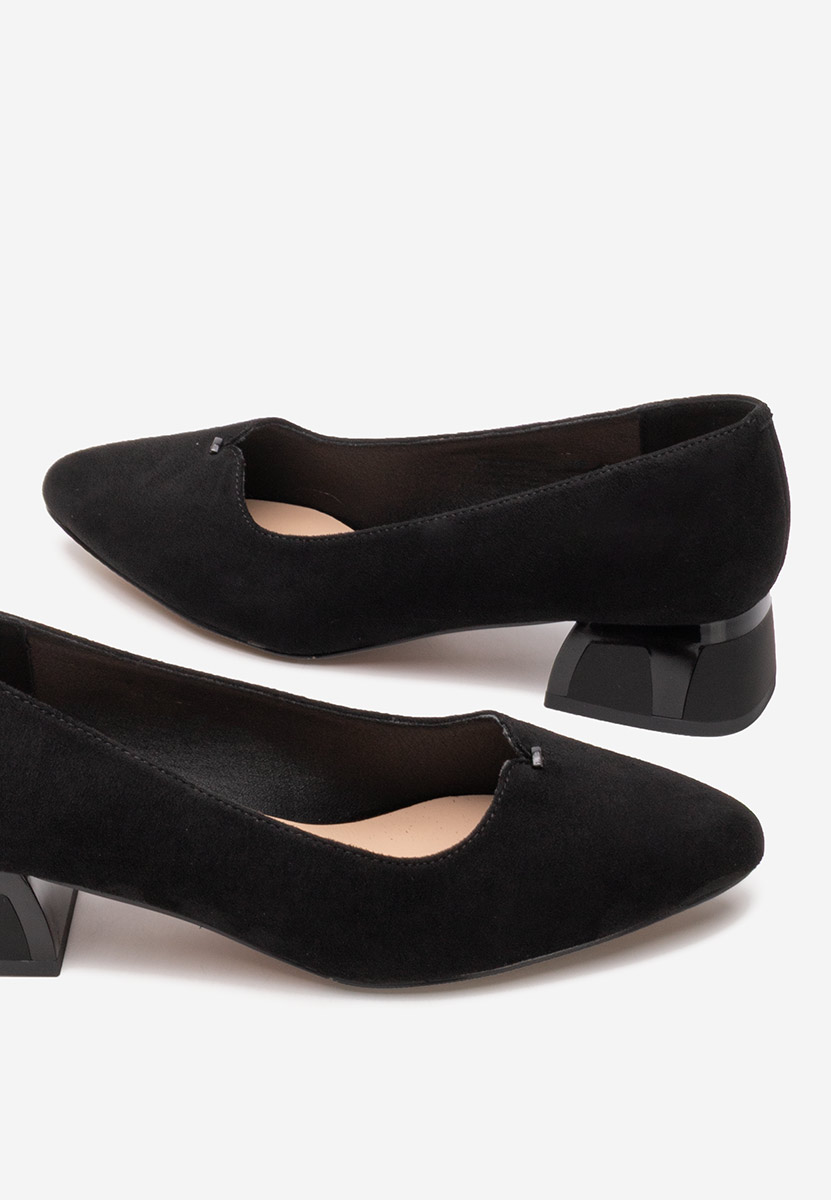 Pantofi cu toc gros Niky negri