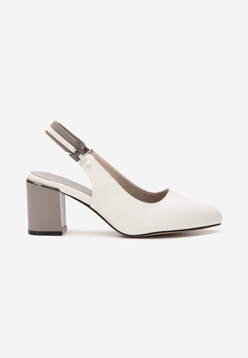 Pantofi slingback Josepa albi