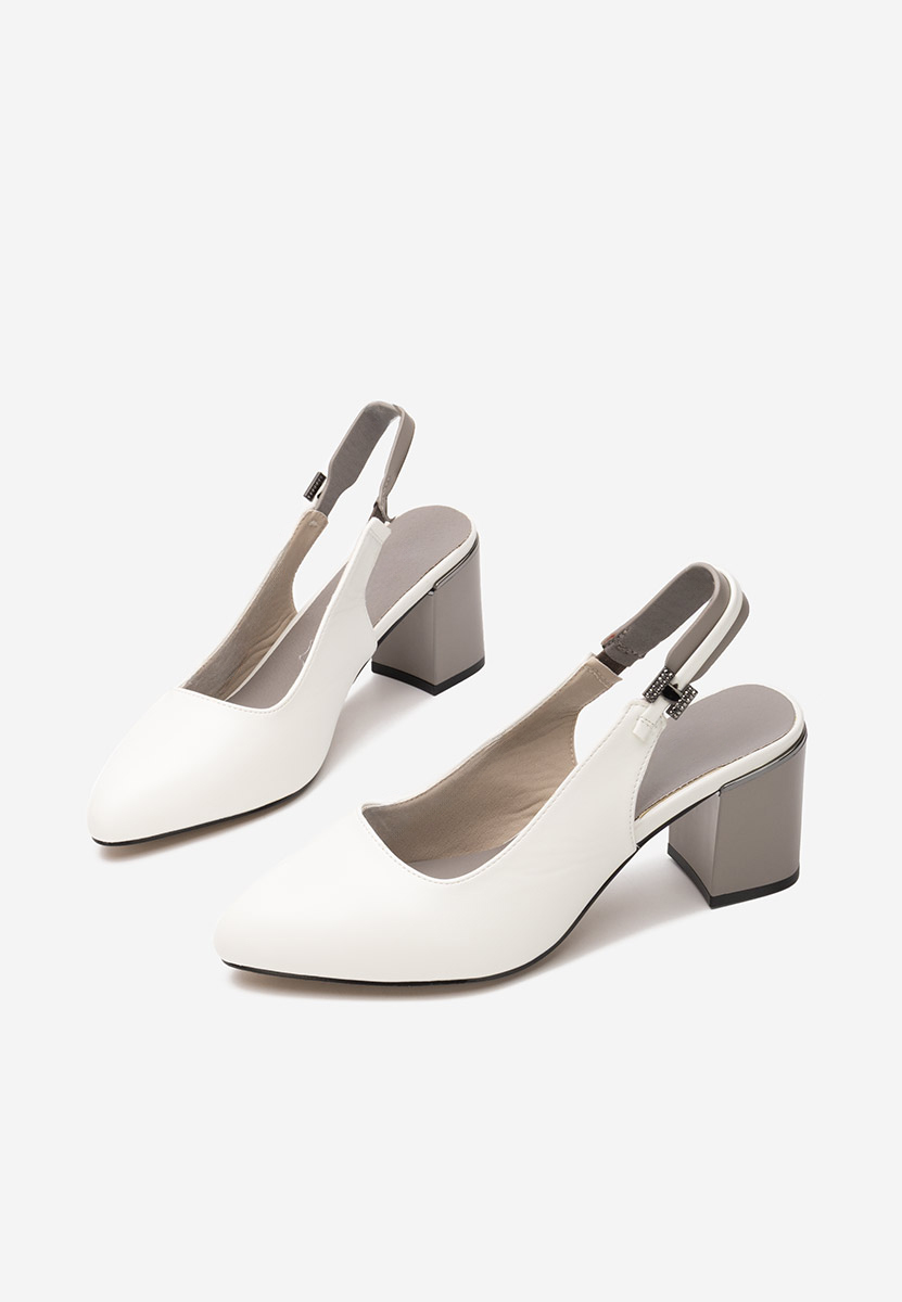 Pantofi slingback Josepa albi