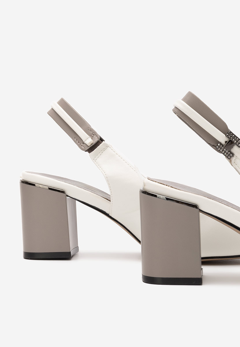 Pantofi slingback Josepa albi