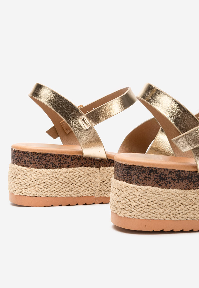 Sandale tip espadrile Rumia aurii
