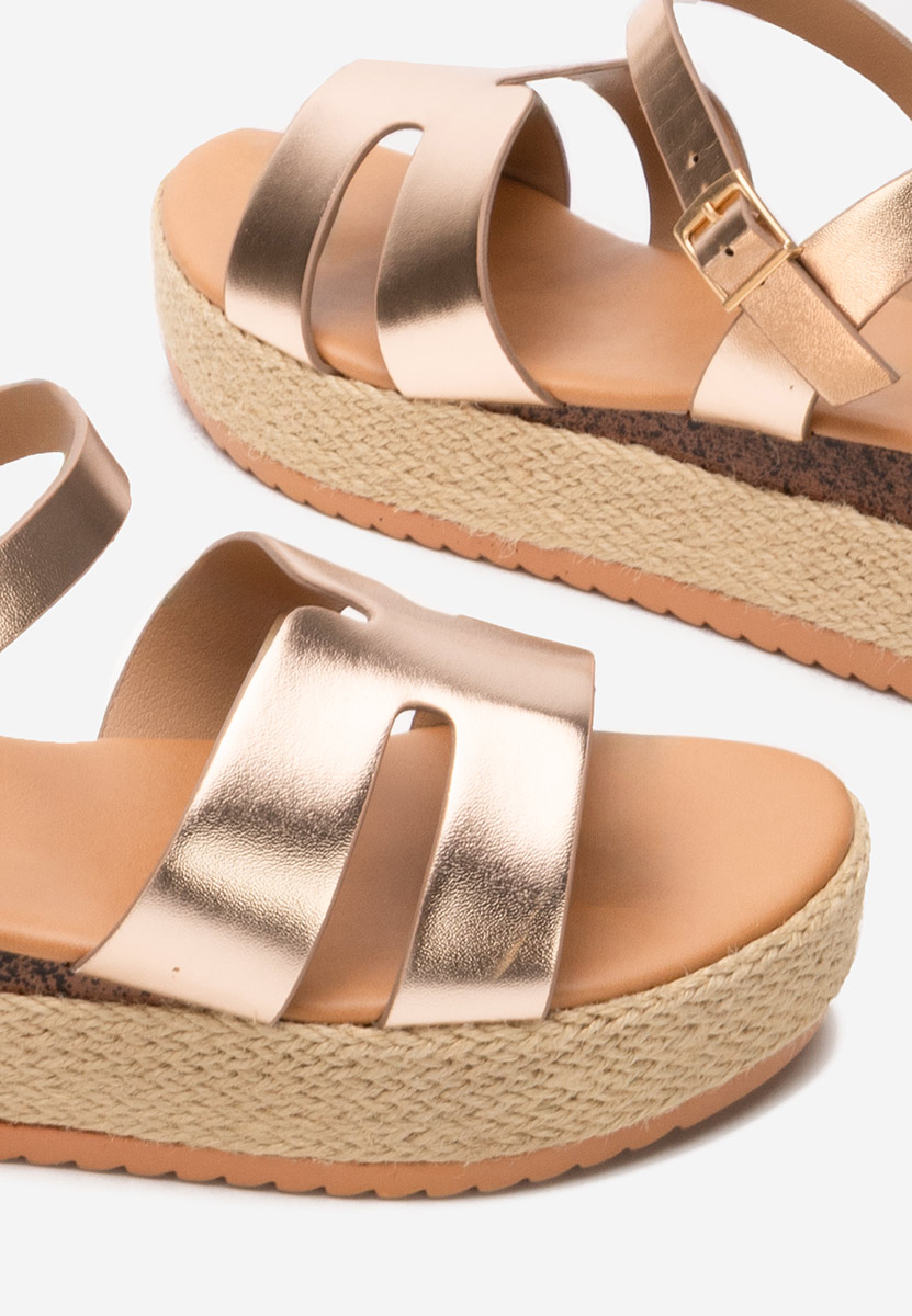 Sandale tip espadrile Rumia champagne