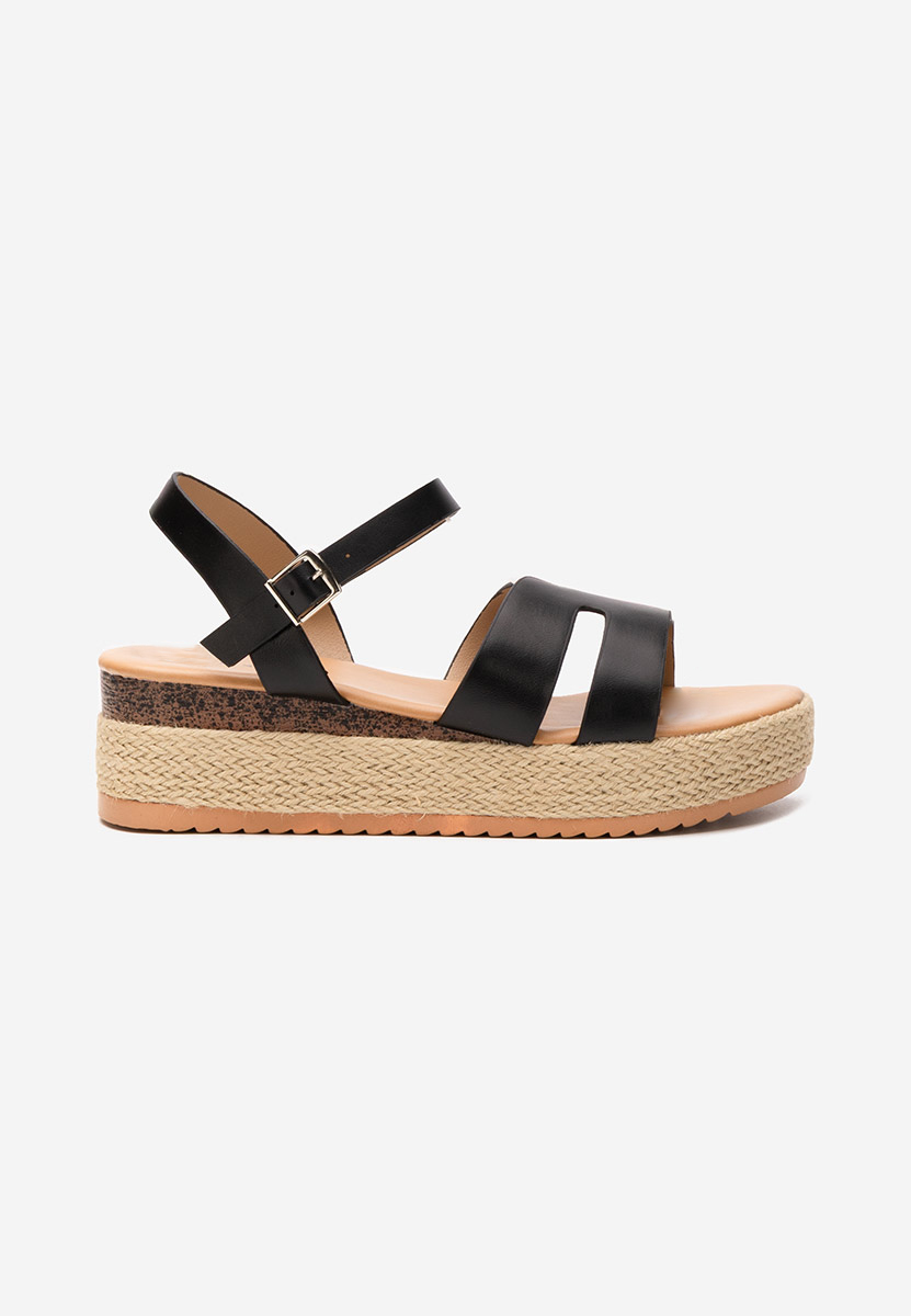 Sandale tip espadrile Rumia negre