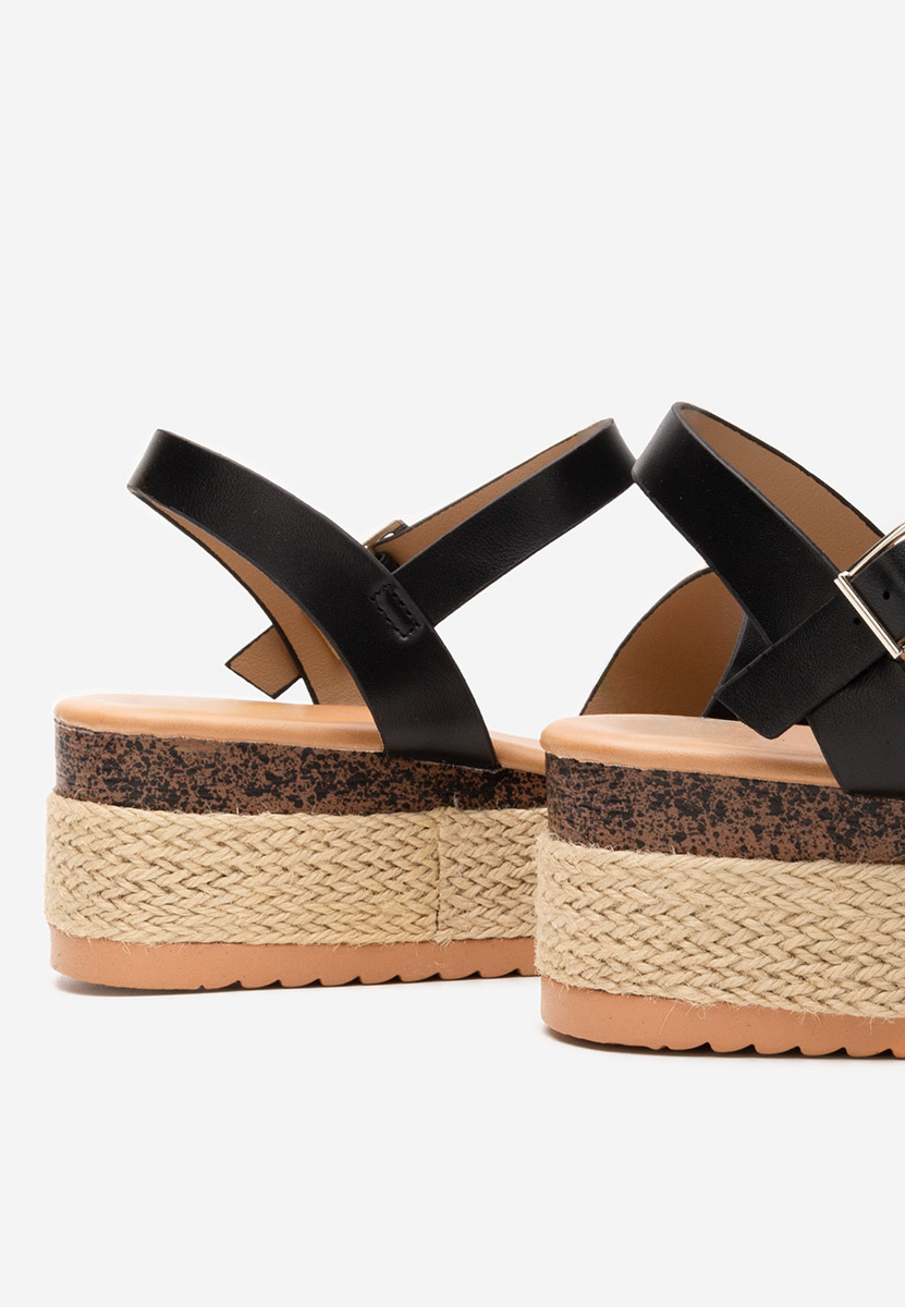 Sandale tip espadrile Rumia negre
