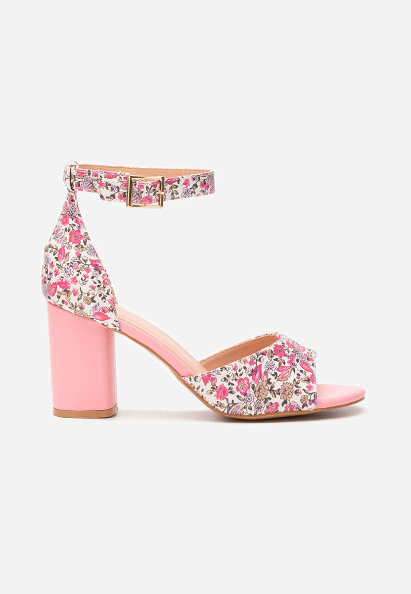 Sandale cu toc gros Moreira fucsia
