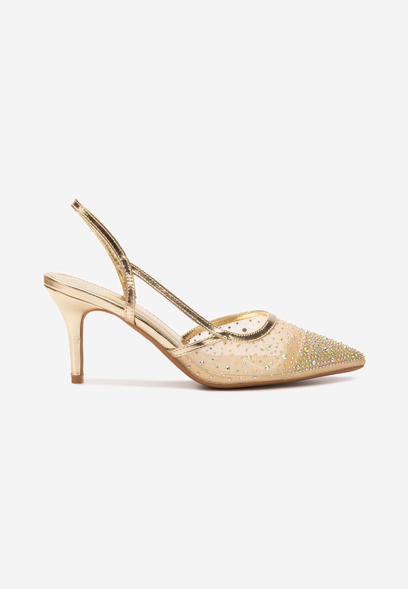 Pantofi stiletto slingback Desa aurii