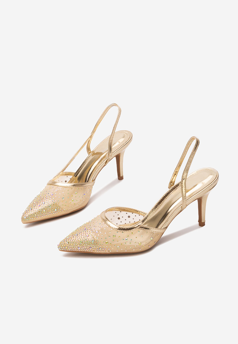 Pantofi stiletto slingback Desa aurii
