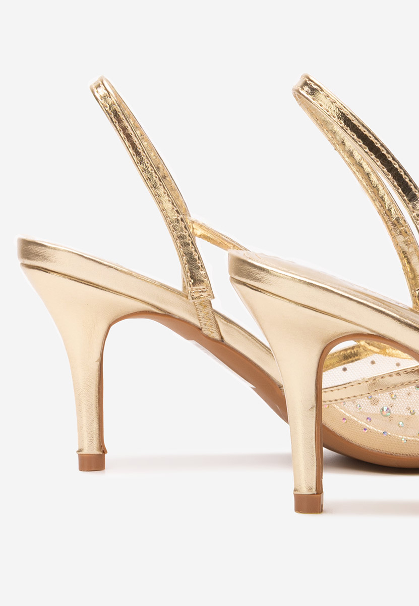 Pantofi stiletto slingback Desa aurii