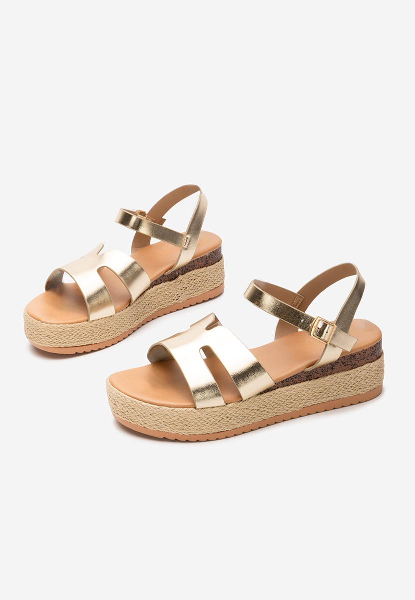 Sandale tip espadrile Rumia aurii