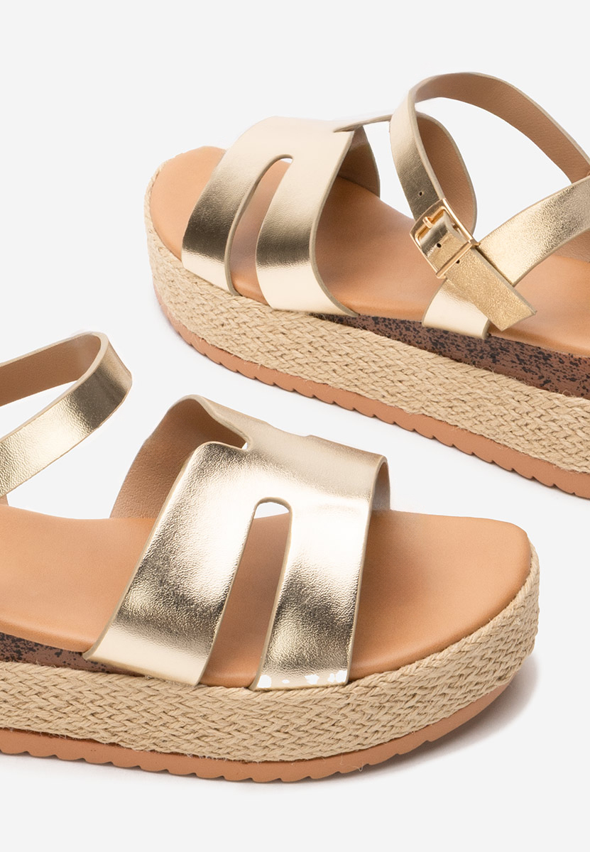 Sandale tip espadrile Rumia aurii