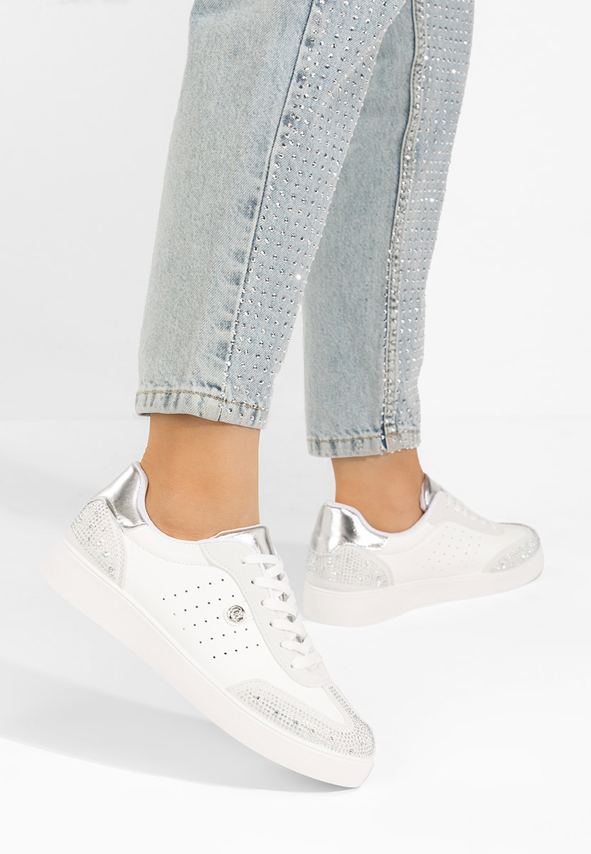 Pantofi casual dama Elanova albi
