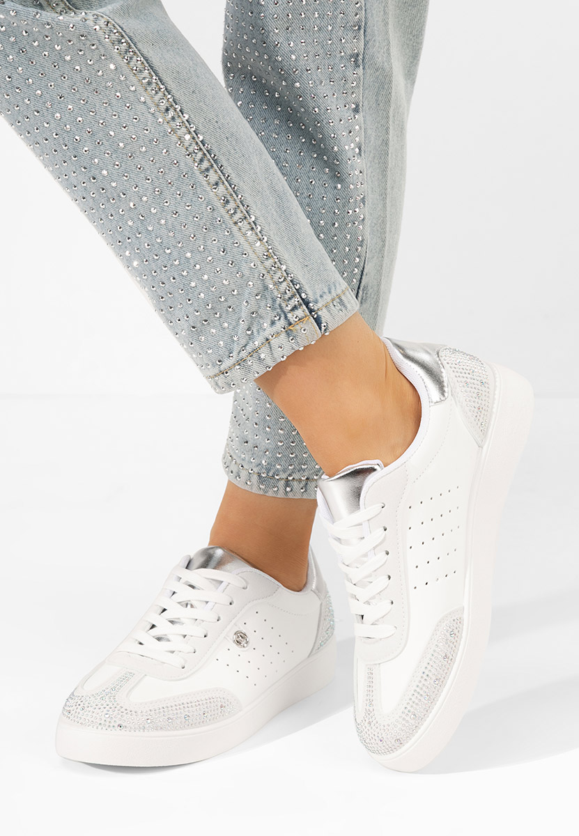 Pantofi casual dama Elanova albi