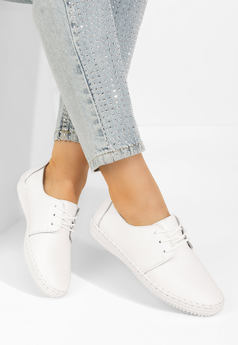 Pantofi casual dama Selora albi