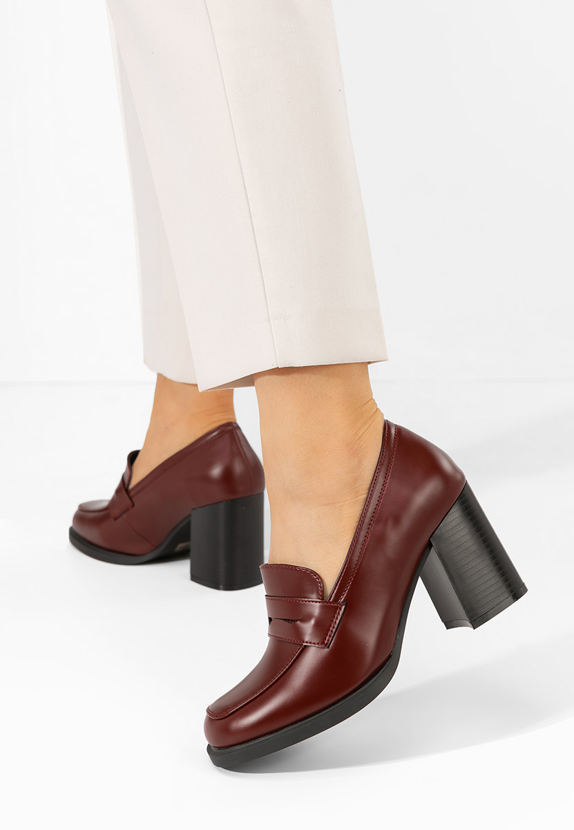Mocasini cu toc Odesia V3 grena