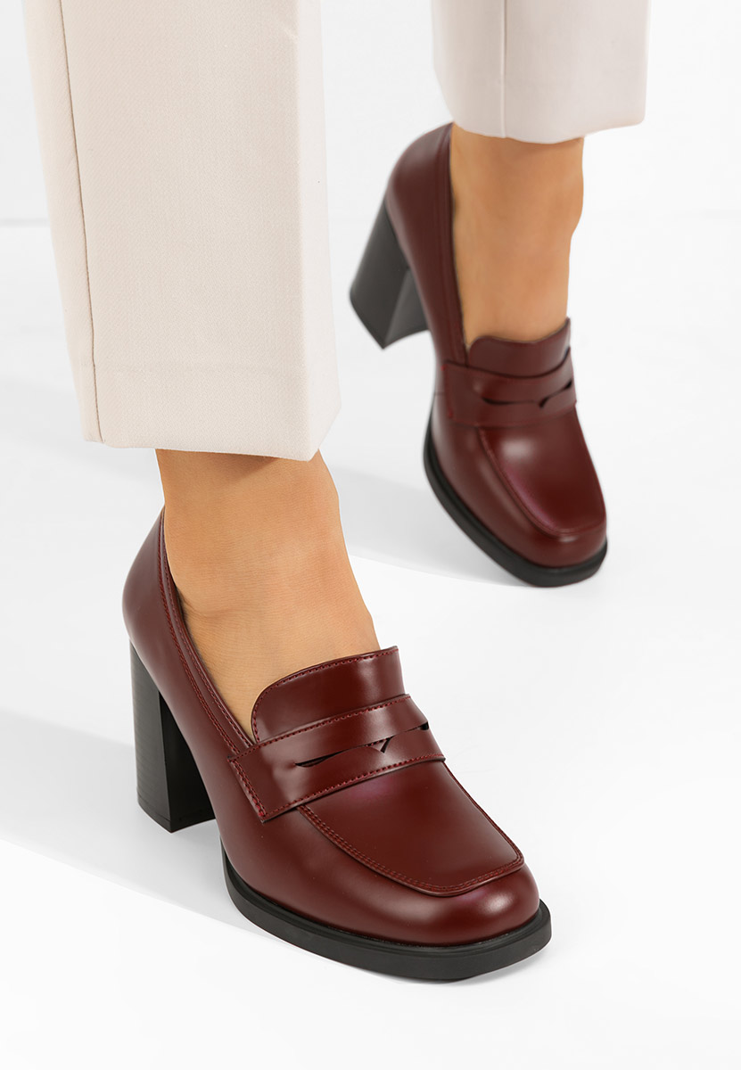 Mocasini cu toc Odesia V3 grena