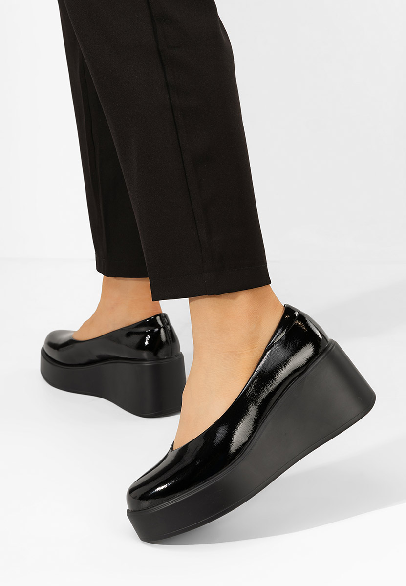 Pantofi casual cu platformă Shirla negri
