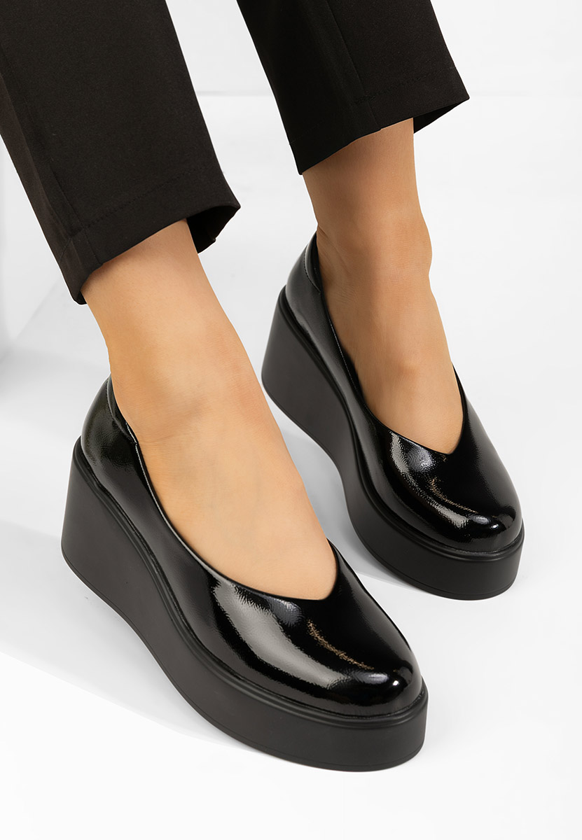 Pantofi casual cu platformă Shirla negri