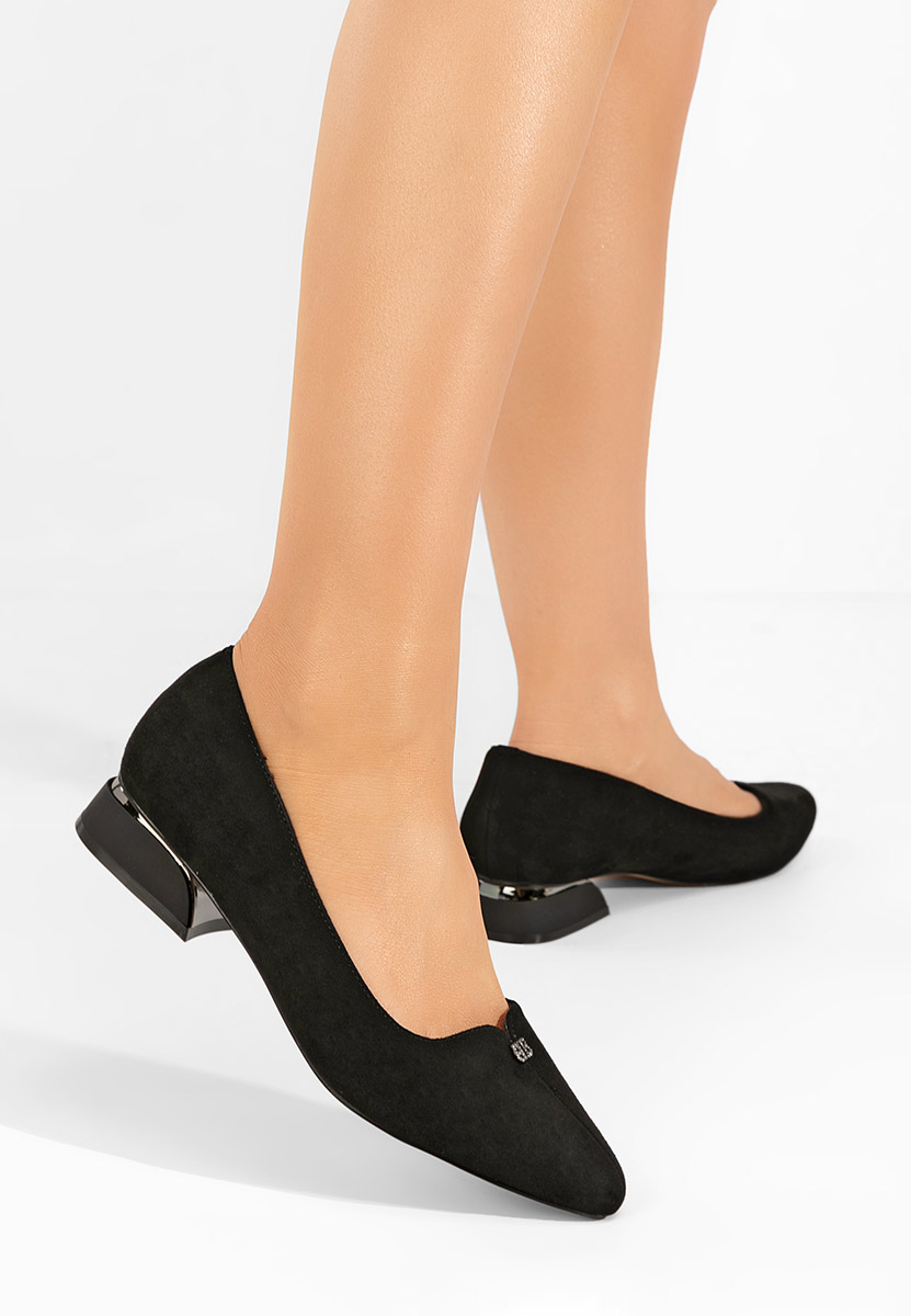 Pantofi cu toc mic Tillie negri