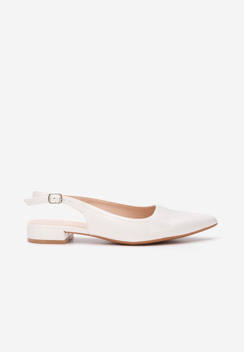 Pantofi slingback Danya albi