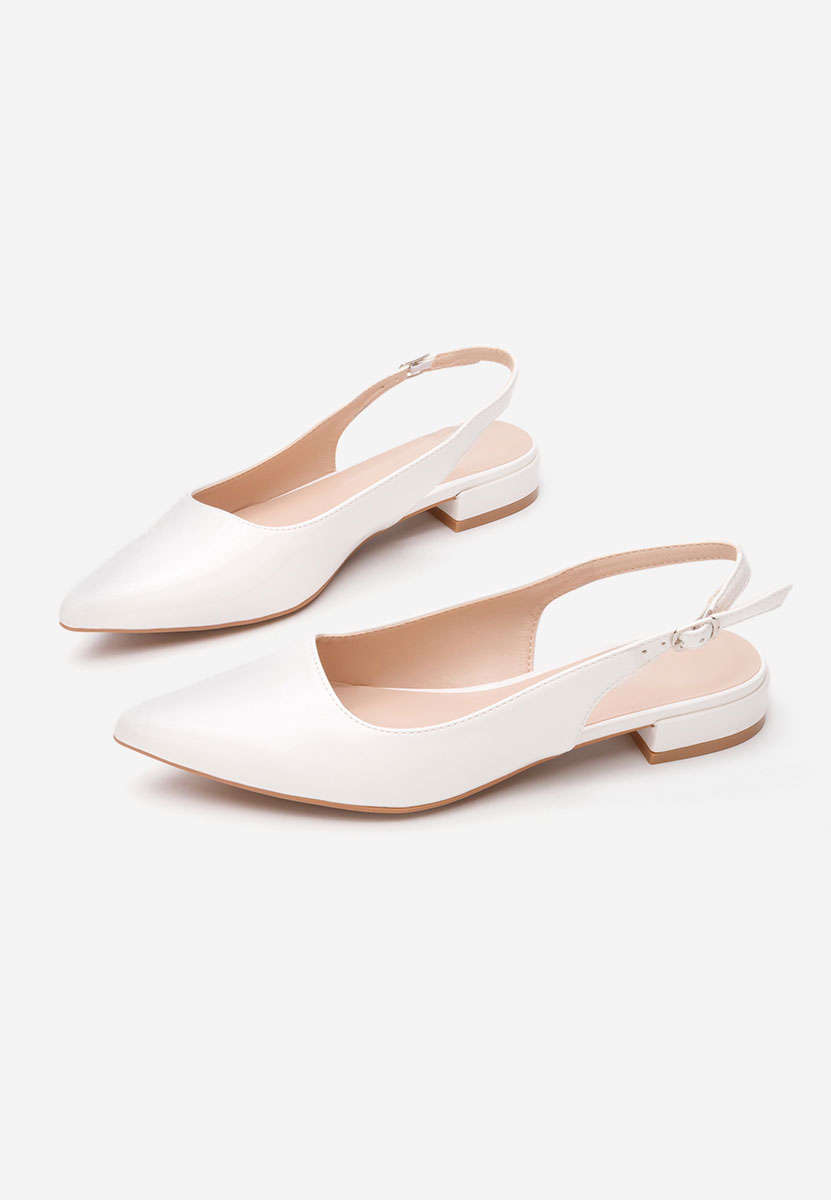 Pantofi slingback Danya albi