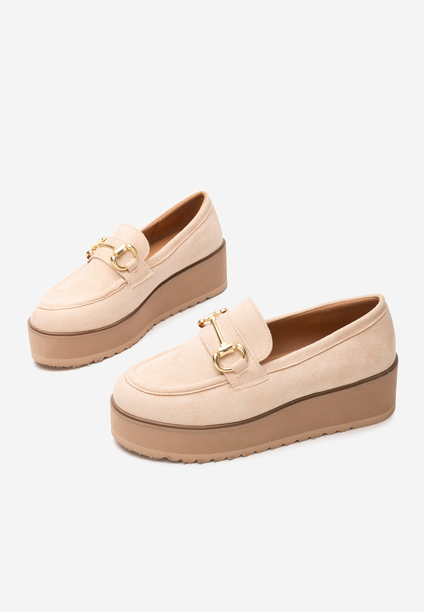 Mocasini cu platforma Leondra V3 bej