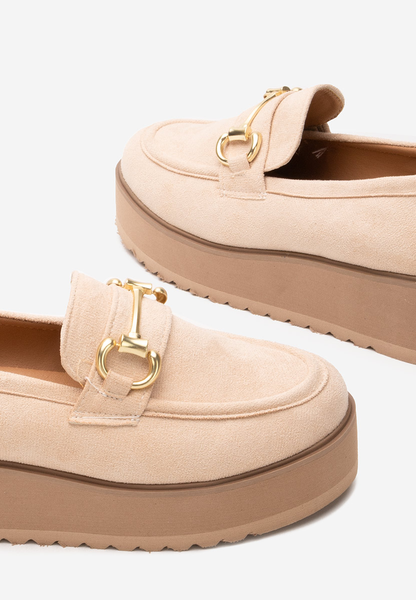 Mocasini cu platforma Leondra V3 bej