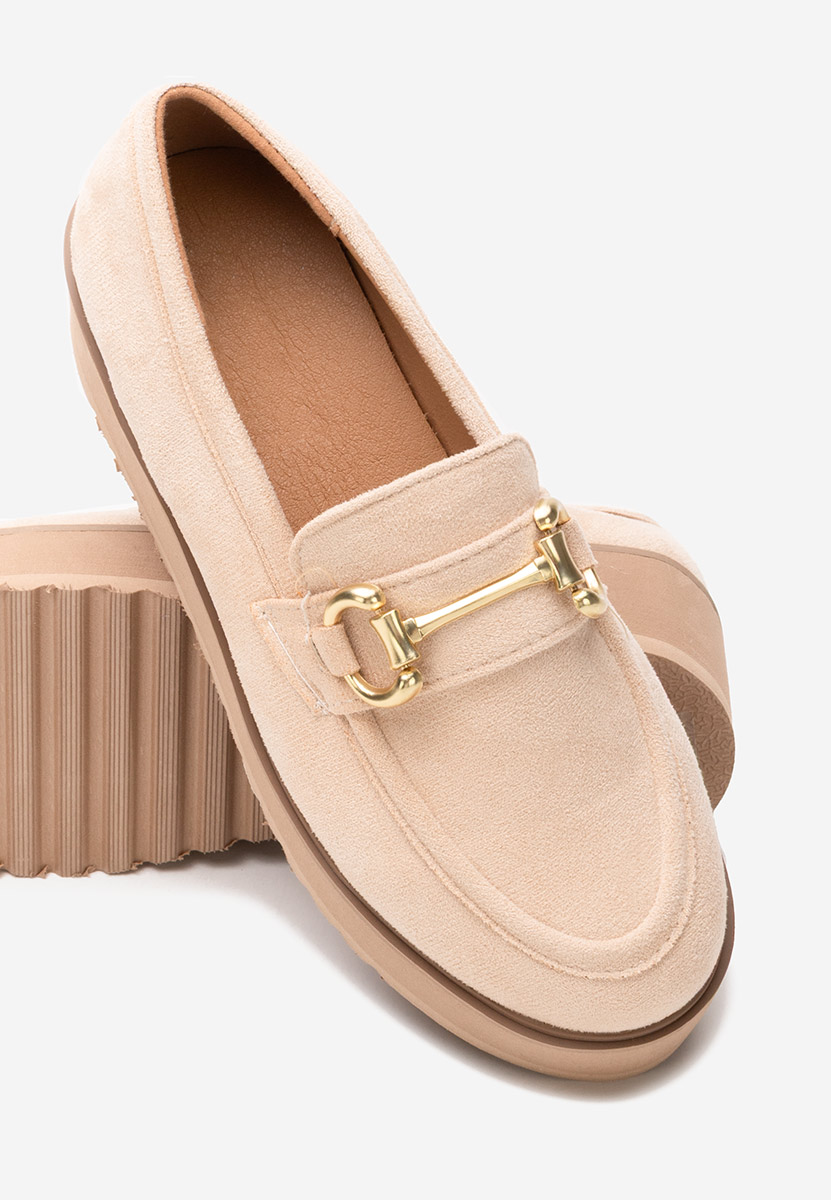 Mocasini cu platforma Leondra V3 bej