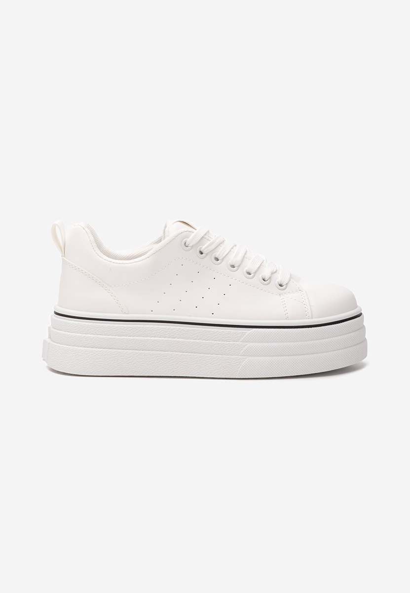 Sneakers cu platformă Asalia albi