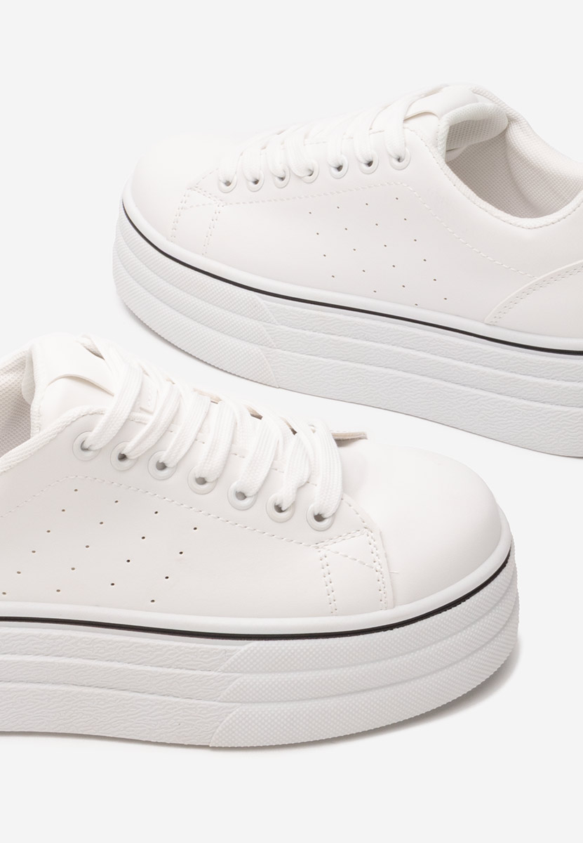 Sneakers cu platformă Asalia albi