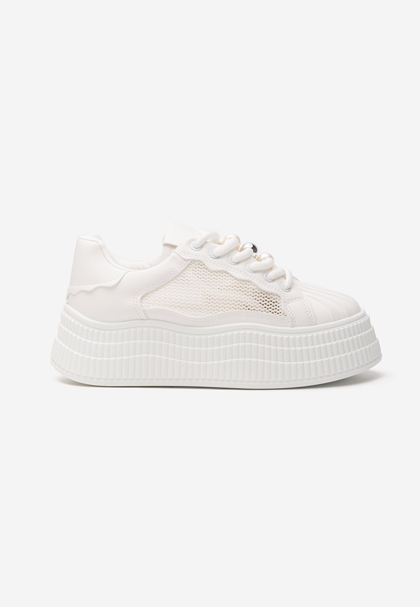 Sneakers cu platformă Particia albi