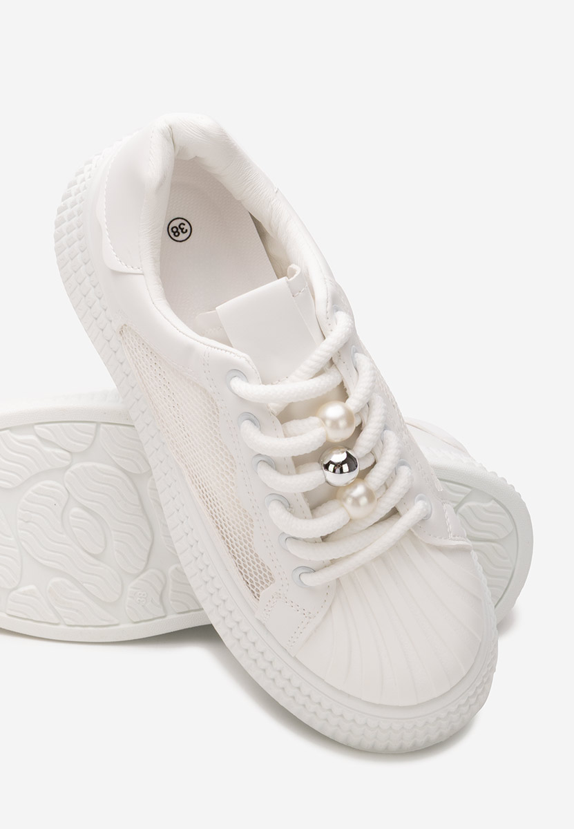 Sneakers cu platformă Particia albi