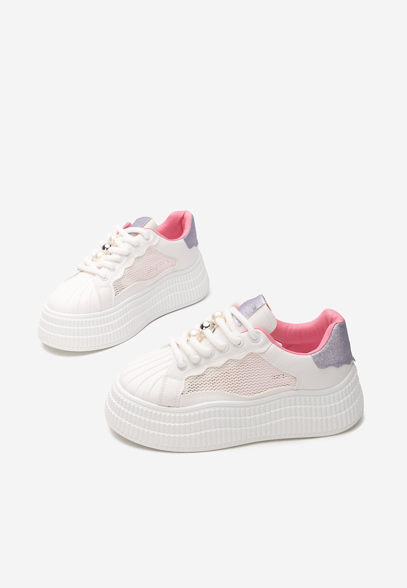 Sneakers cu platformă Particia V3 albi